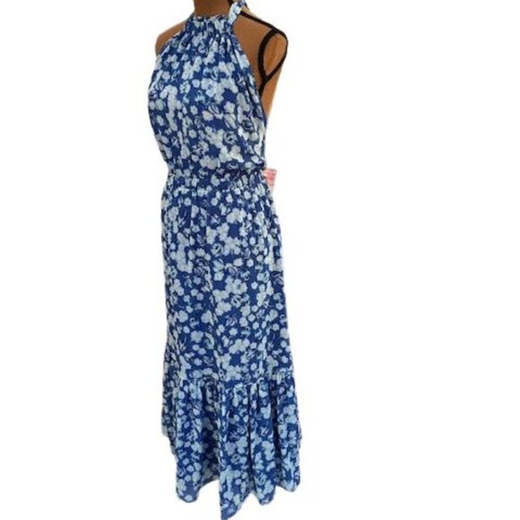 Chelsea 28 Blue Floral Halter Neck Maxi Dress – Size XL - NWOT - Picture 5 of 7